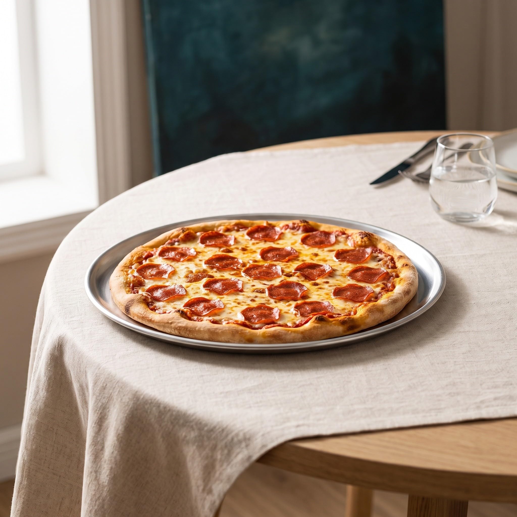 Zerodeko 4-teiliges Pizzablech-Set für den Backofen, runde