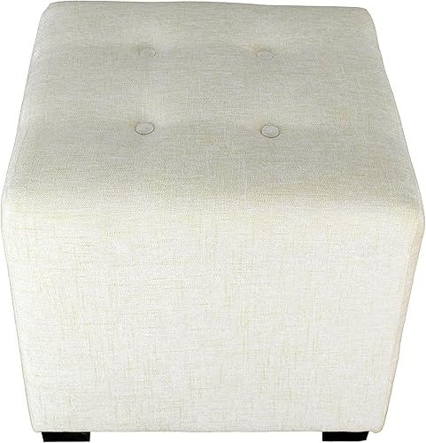 Miniatura 8 de MJL Furniture Designs Merton Collection - Otomana moderna tapizada de tela, con reposapiés de 4 botones, serie Atlas, Sterling