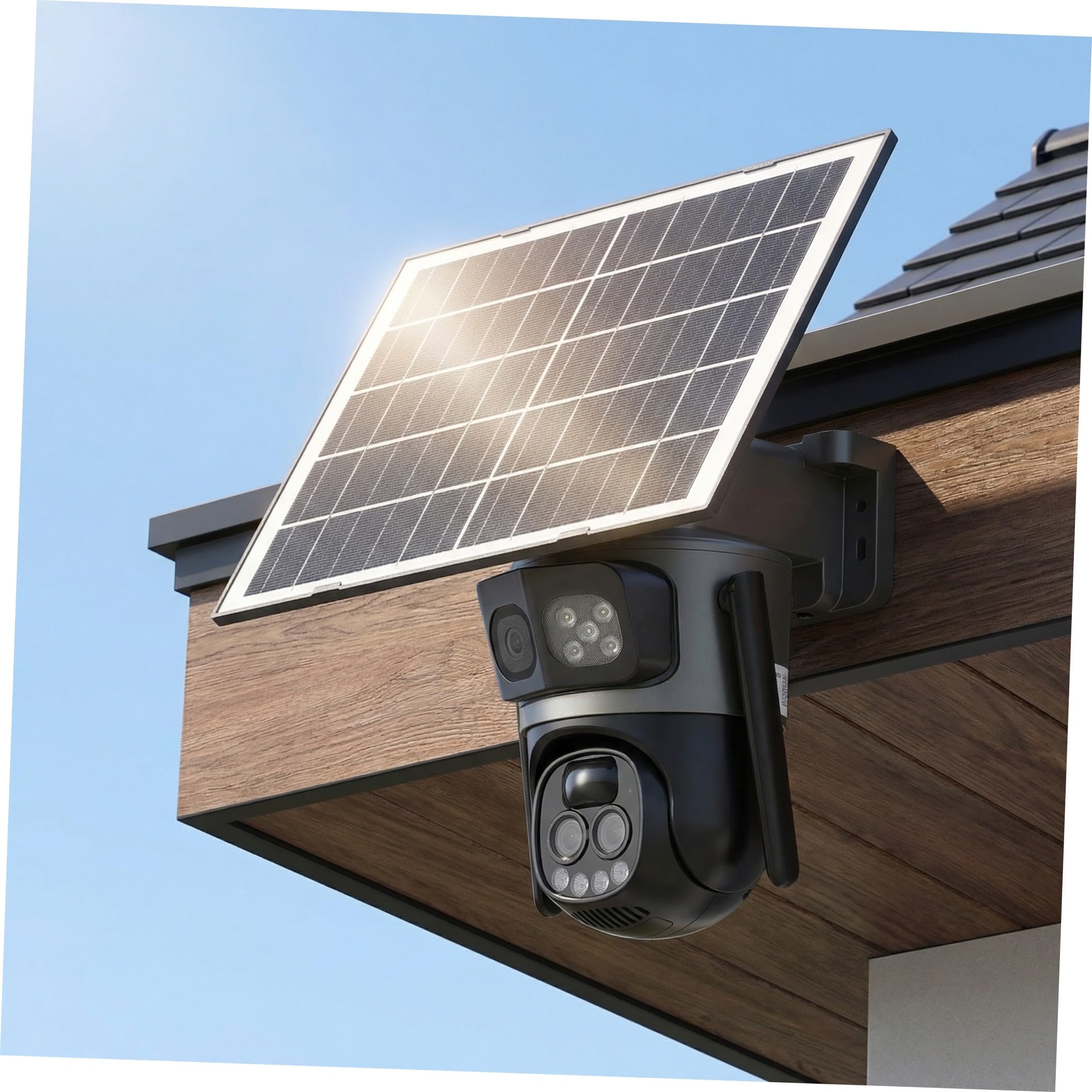 Telecamera di Sicurezza Solare Esterna Wifi 5mp con Zoom 10x e Visione