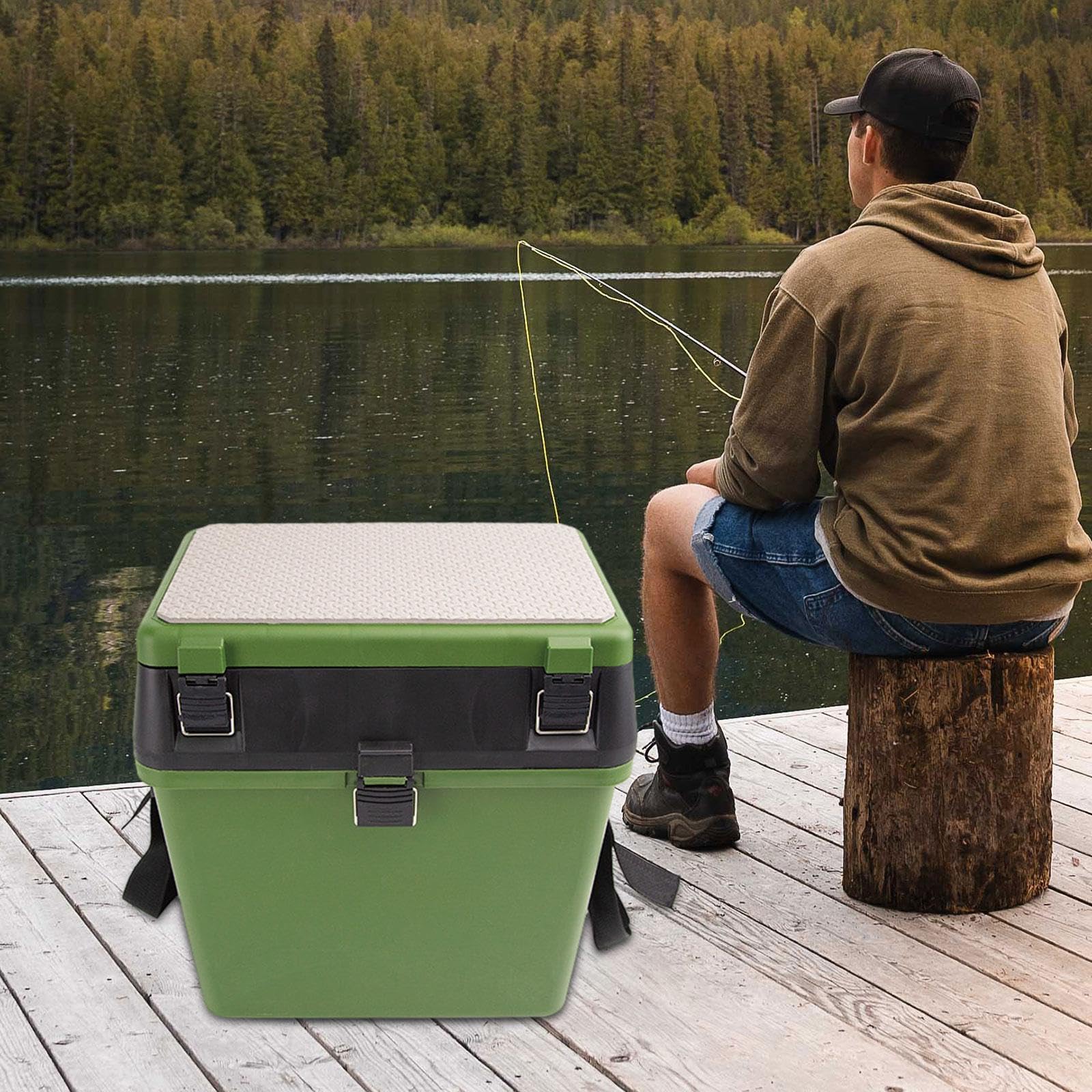 Sharplace Taburete de Asiento de Asiento de Almacenamiento de Caja de Pesca múltiples