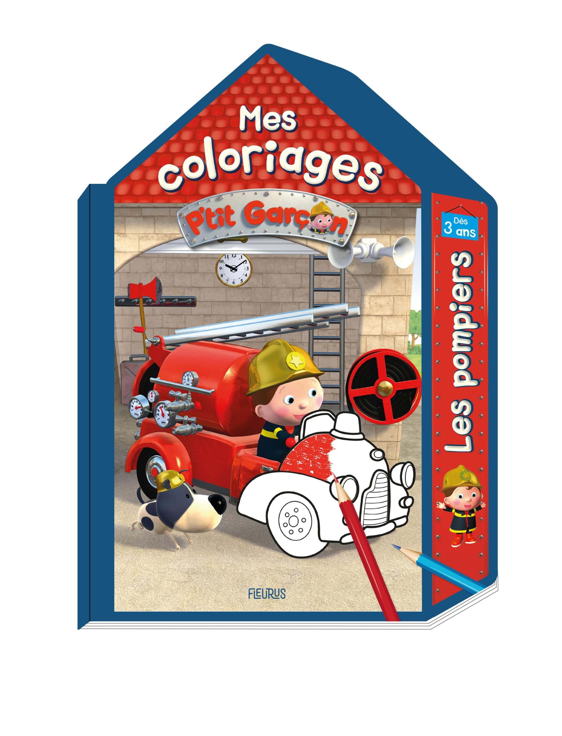 Mes coloriages P'tit Garçon - Les pompiers