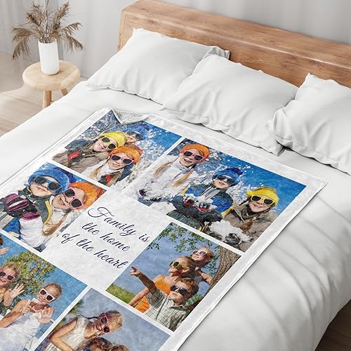 Vista 17 de Regalos personalizados para el día del padre para papá de parte de hija, hijo o niños, manta personalizada para el día del padre con fotos, regalos