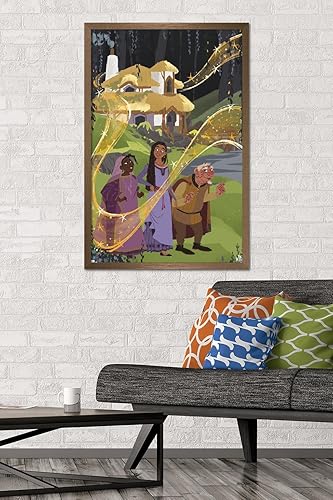 Miniatura 2 de Trends International Disney Wish - Póster de collage 1 (familiar), póster de pared, 22.37 x 34.00 pulgadas, versión enmarcada en bronce