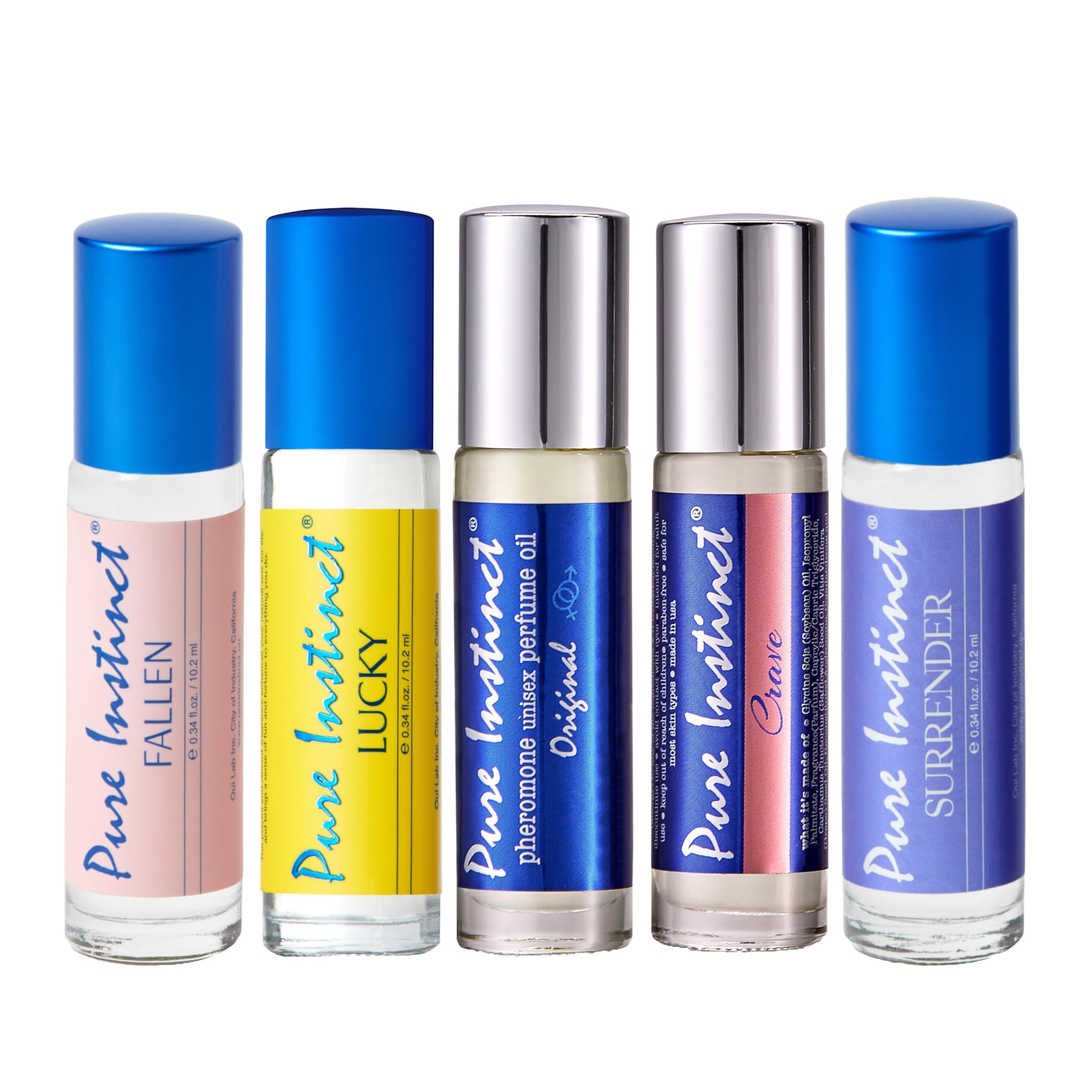 Pure Instinct Pheromone Infused Body Oil Original, Crave, Fallen,  Surrender, Lucky Each