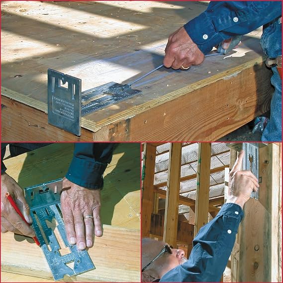 Universal Square-Framing Tool, Woodpeckers Carpenter Square for Woodworking, Smart Square Tool for Carpenter, Framing Woodpeckers Tool, Essential Woodworking Tools and Accessories