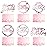 6-Pack Rose Gold Birthday Cake Topper Set, Double-Sided Glitter, Acrylic Happy Birthday Sign Cake Toppers/Cupcake Toppers, Party Decorations Supplies for Girls and Mom.