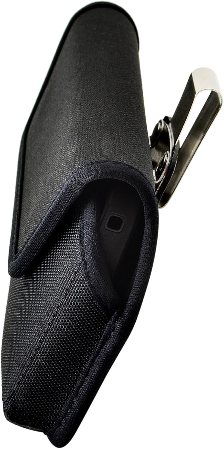 Turtleback Belt Clip Case Designed for Google Pixel 3 XL and Pixel 3A XL (2019) Belt Holster Black Nylon Pouch with Heavy Duty Rotating Belt Clip, Horizontal