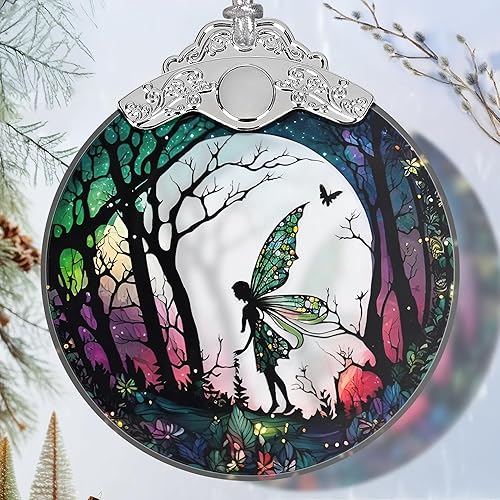 Miniatura 16 de Adorno de Navidad de dragón volador de vidrieras, decoración del hogar, decoración de árbol, idea de intercambio de regalo Dragón volador,Hada