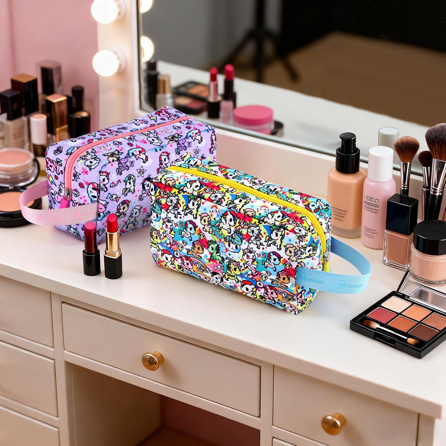tokidoki Travel Makeup Bag, Large Cosmetic Organizer image 5