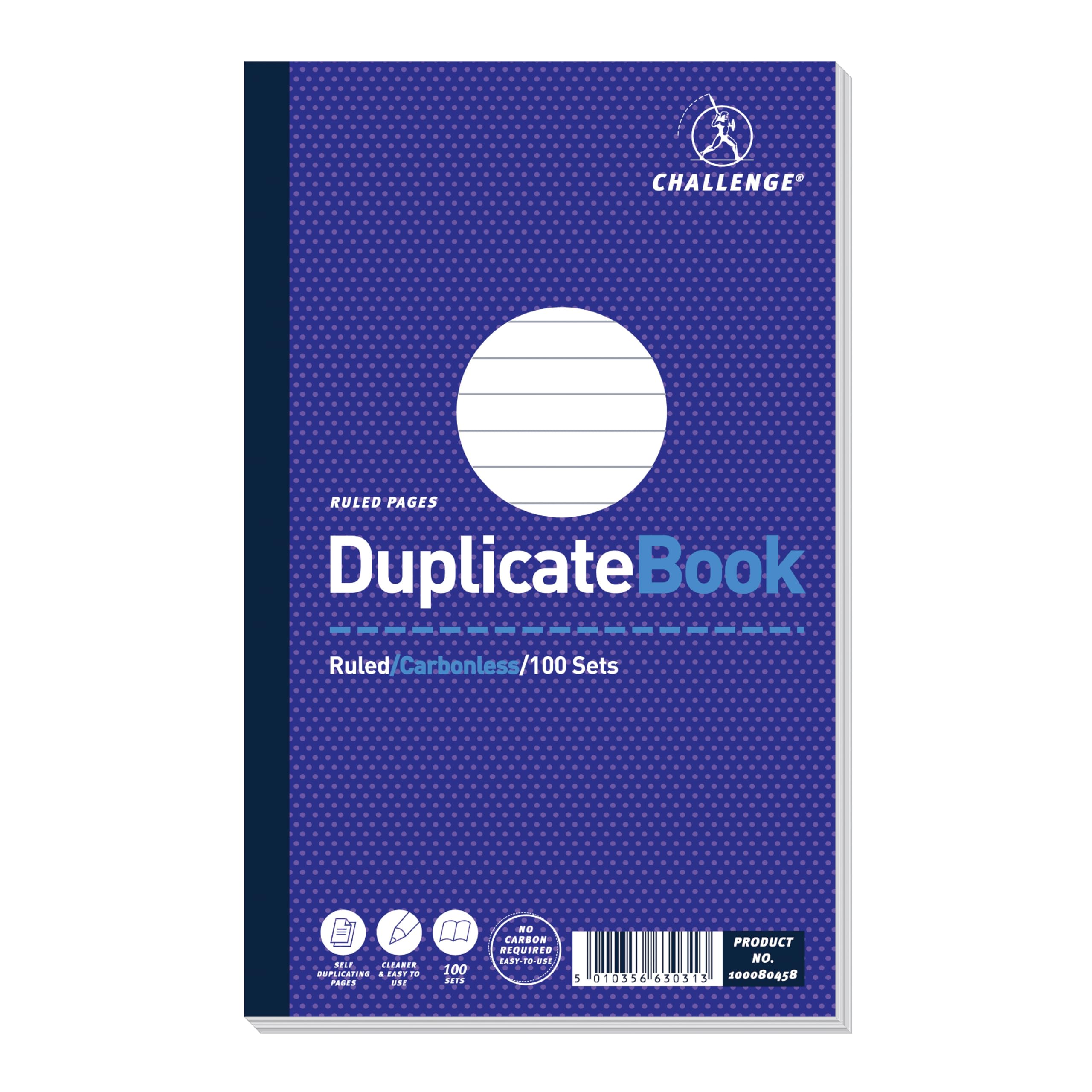 Challenge Duplicate Book, Carbonless, 100 Pages, 1 pack (210 x 130 mm)