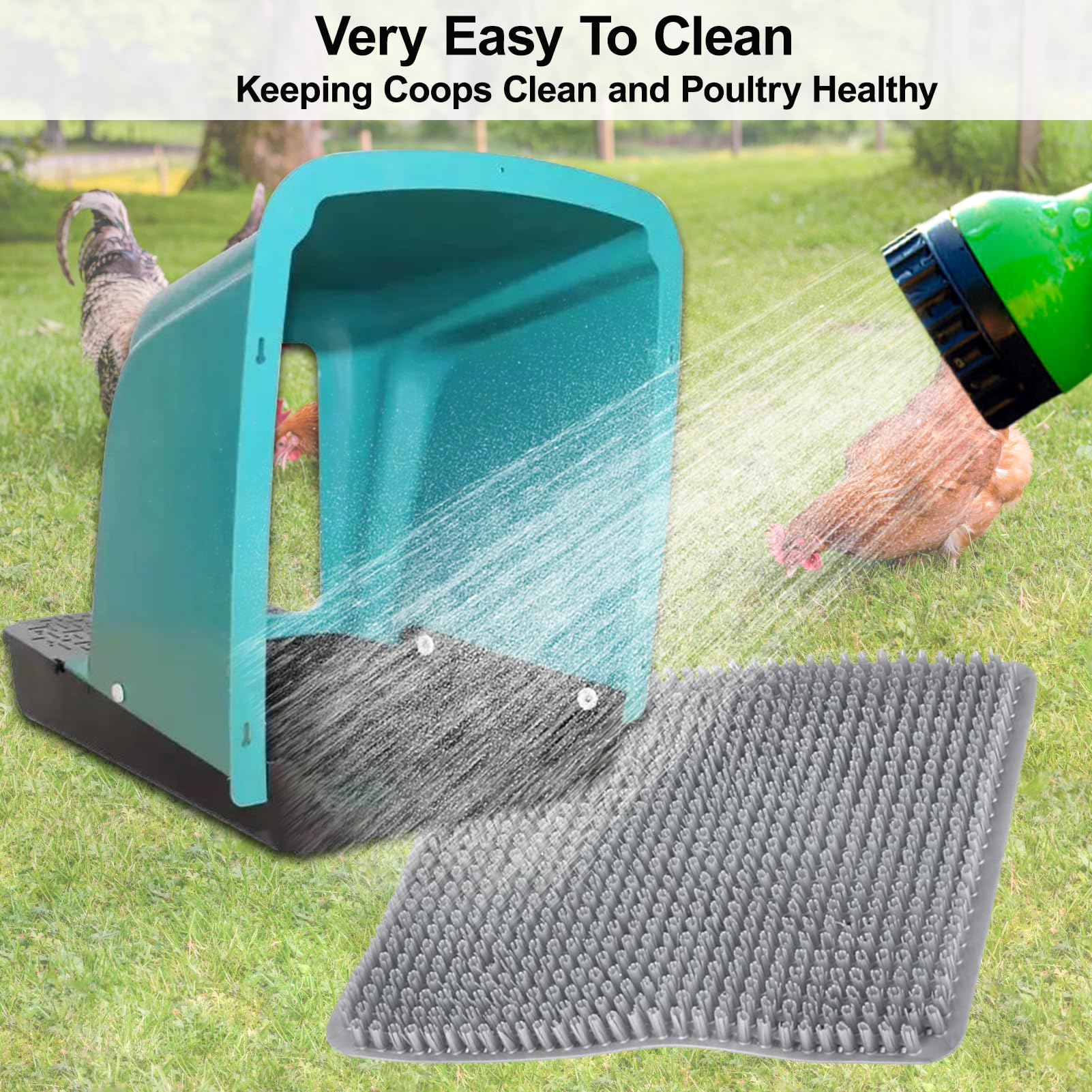 MORICERE Chicken Nesting Box Chicken Laying Boxes with Perch Roll Out