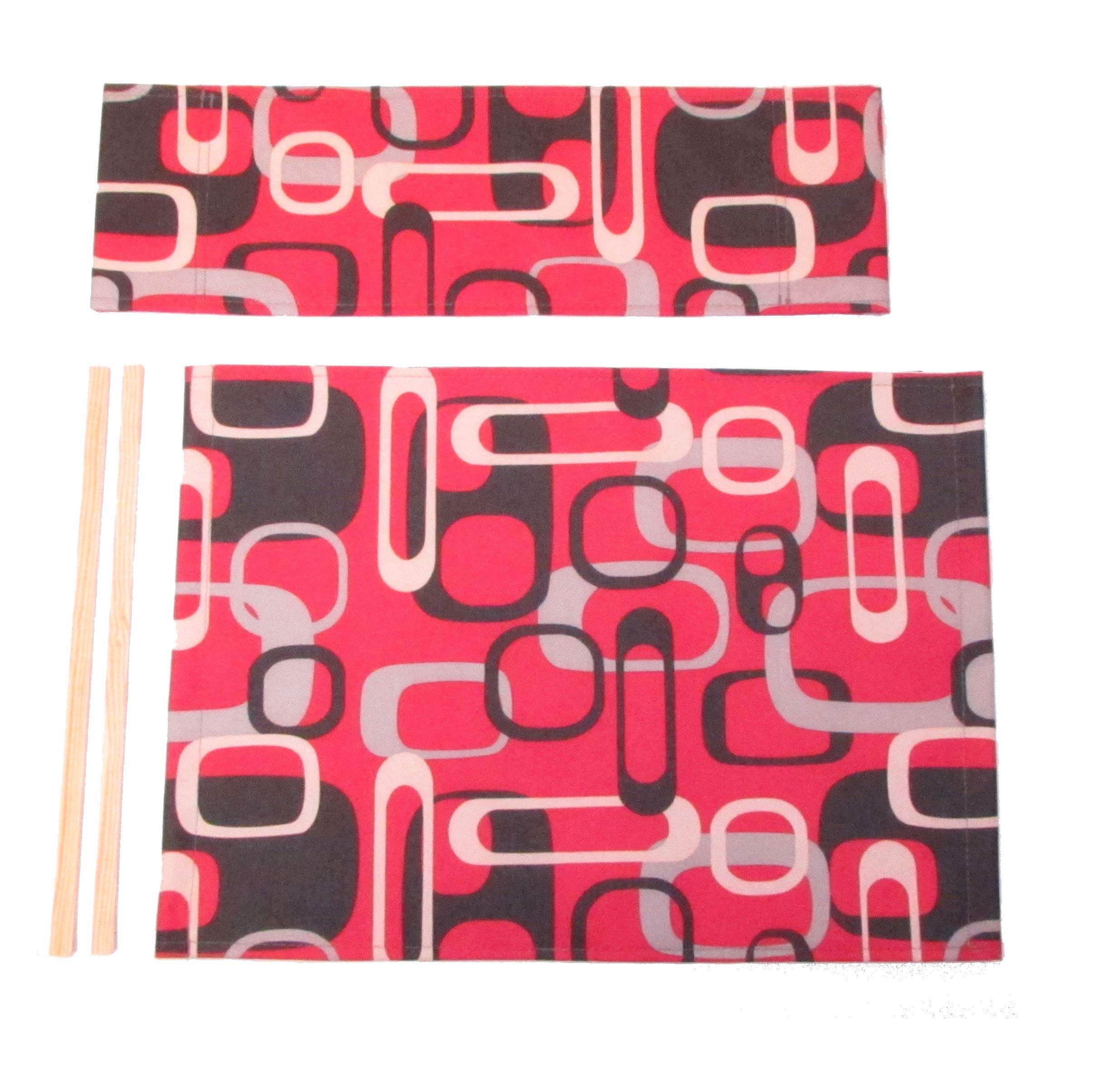 Everywhere Chair Replacement Waterproof Canvas Cover Set (Flat Stick) - Red Retro