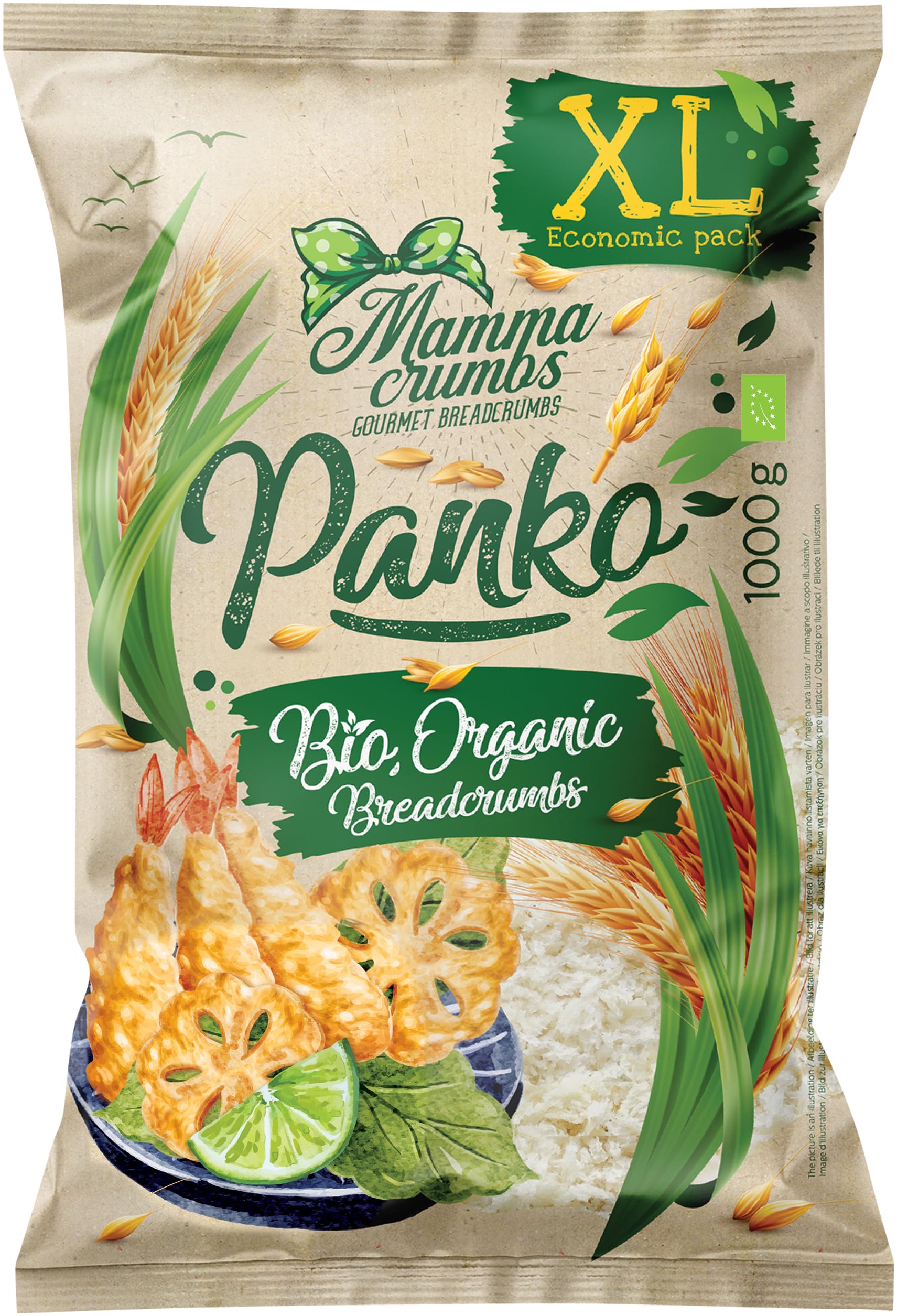 MAMMA CRUMBS Pan rallado Panko ecológico 1 kg