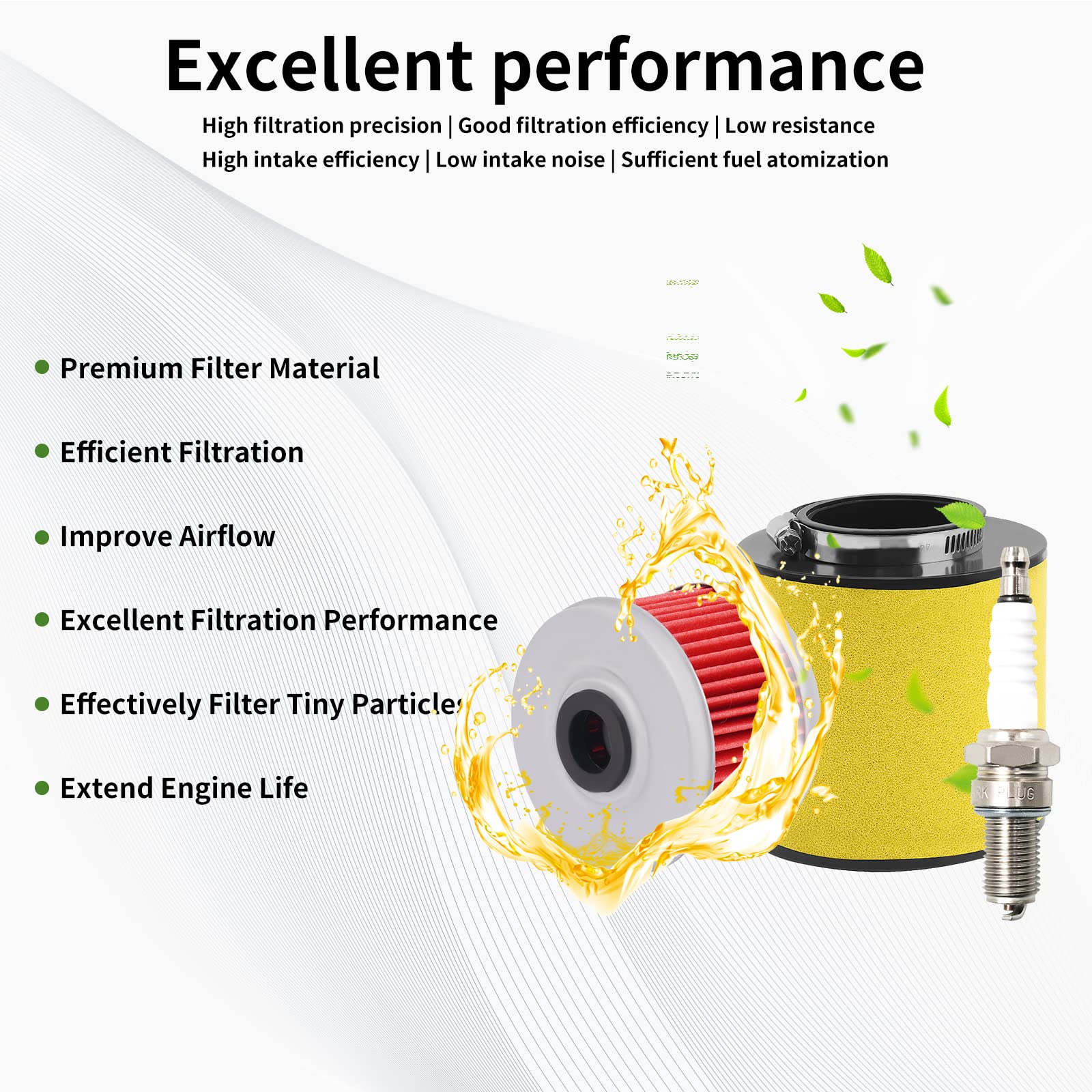 Amazon.com: JCKLW Air Filter 17254-HM8-000 Oil Filter Spark Plug