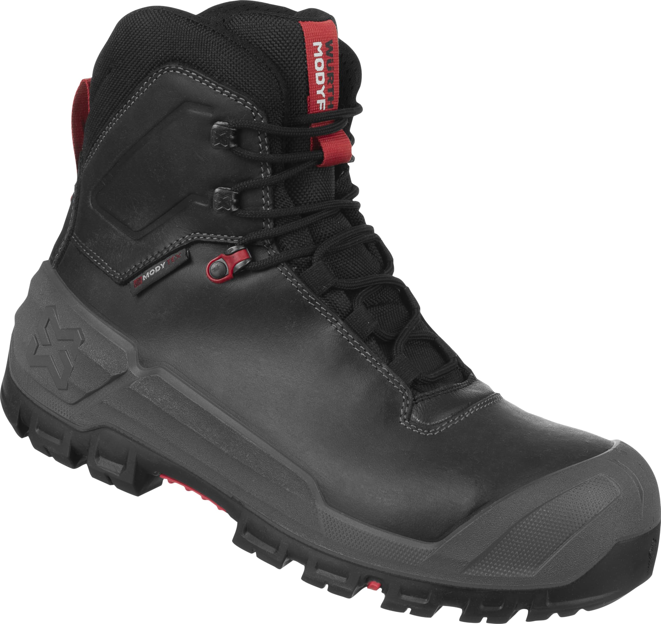 WÜRTH MODYF Sicherheitsstiefel Cronos HIGH S7S für Herren und Damen in Schwarz - wasserdichter Arbeitsstiefel mit Zehenschutzkappe aus Fiberglas - in den Größen 36-49