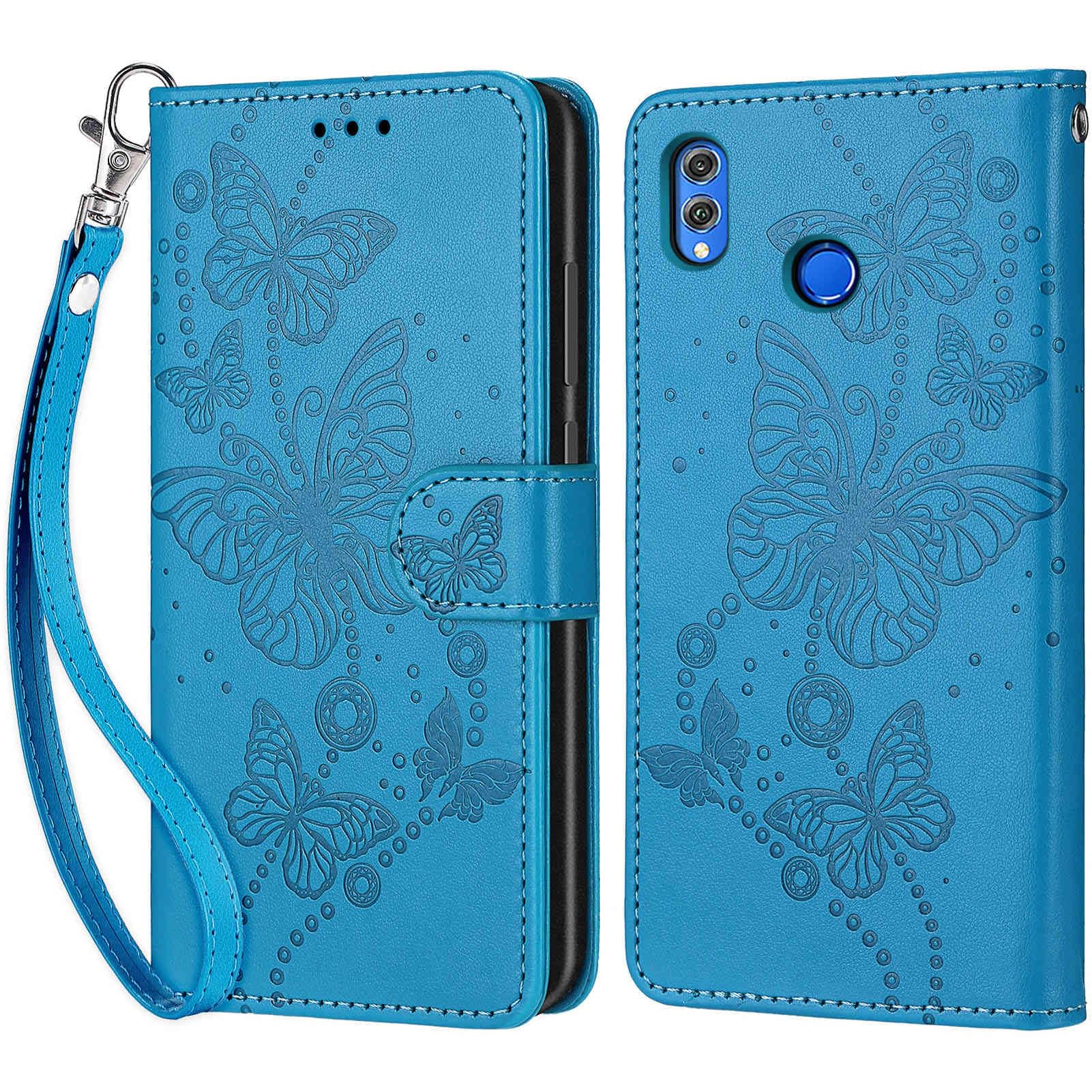 MRSTER Honor View 10 Lite Custodia Flip, Goffratura Design Case in PU Pelle Internamente Silicone TPU Cover Portafoglio Cover Premium Custodia per Honor View 10 Lite/Honor 8X. LD Mandala Purple