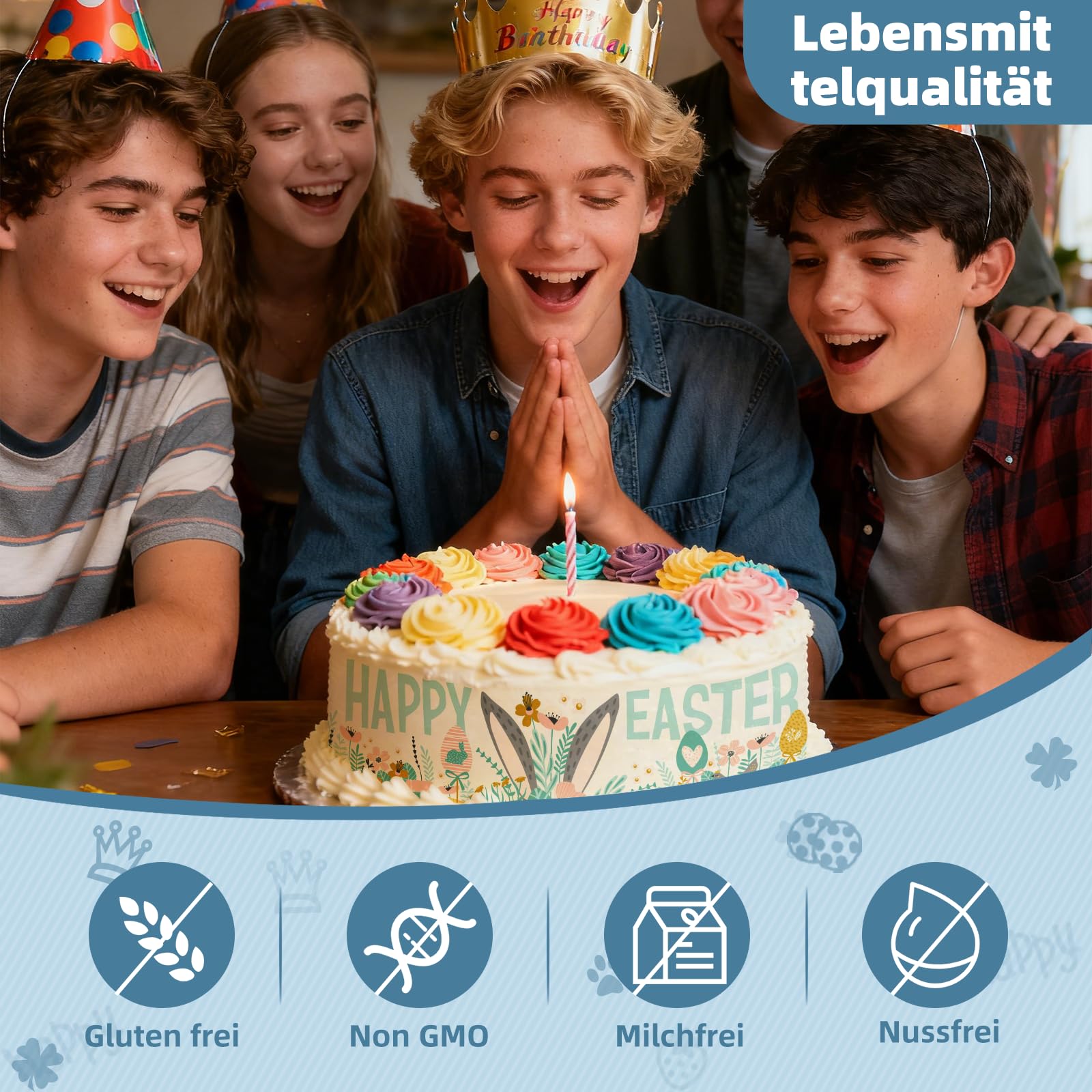 Essbares Papier, 25 Stück, Zuckergussblätter, A4-Größe, 29,7 x 21,1 cm, Zuckergussblätter, essbares Bildpapier für Kuchendekorationen, Kekse, Zuckerblätter für Kuchendrucker