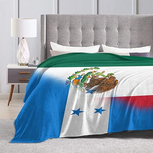 Miniatura 9 de Manta ligera de franela de forro polar con la mitad de México, mitad de México, manta cálida y acogedora para ropa de cama y sofá de invierno, 50 x