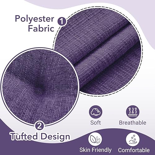 Miniatura 3 de downluxe Cojines para sillas de interior para sillas de comedor, almohadillas de espuma viscoelástica texturizadas para sillas de cocina con lazos y