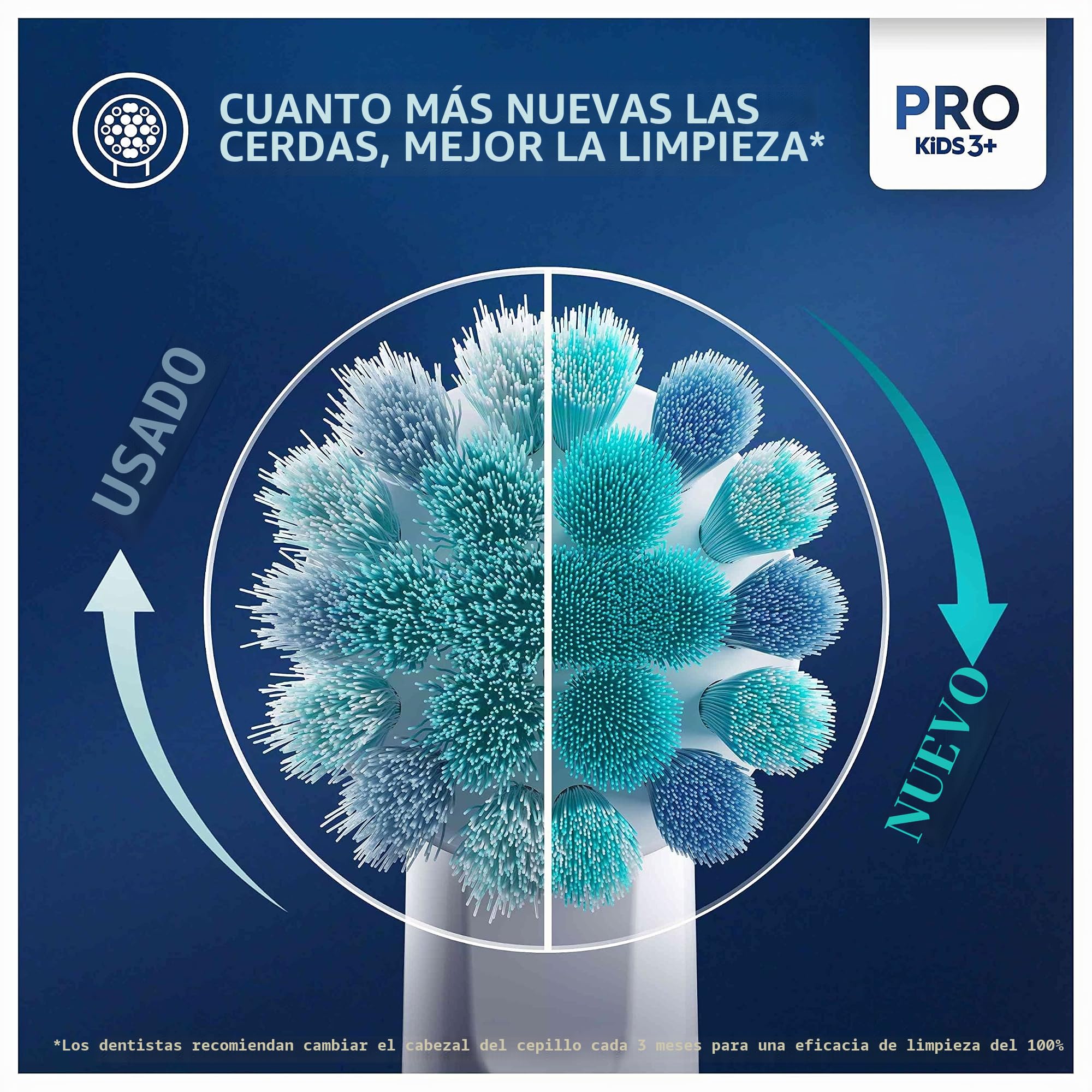 Oral-B Pro Kids - Cepillo de dientes eléctrico para niños, 1 cabezal de cepillo de dientes, 4 calcomanías de Spiderman, 2 modos con modo sensible apto para niños, para mayores de 3
