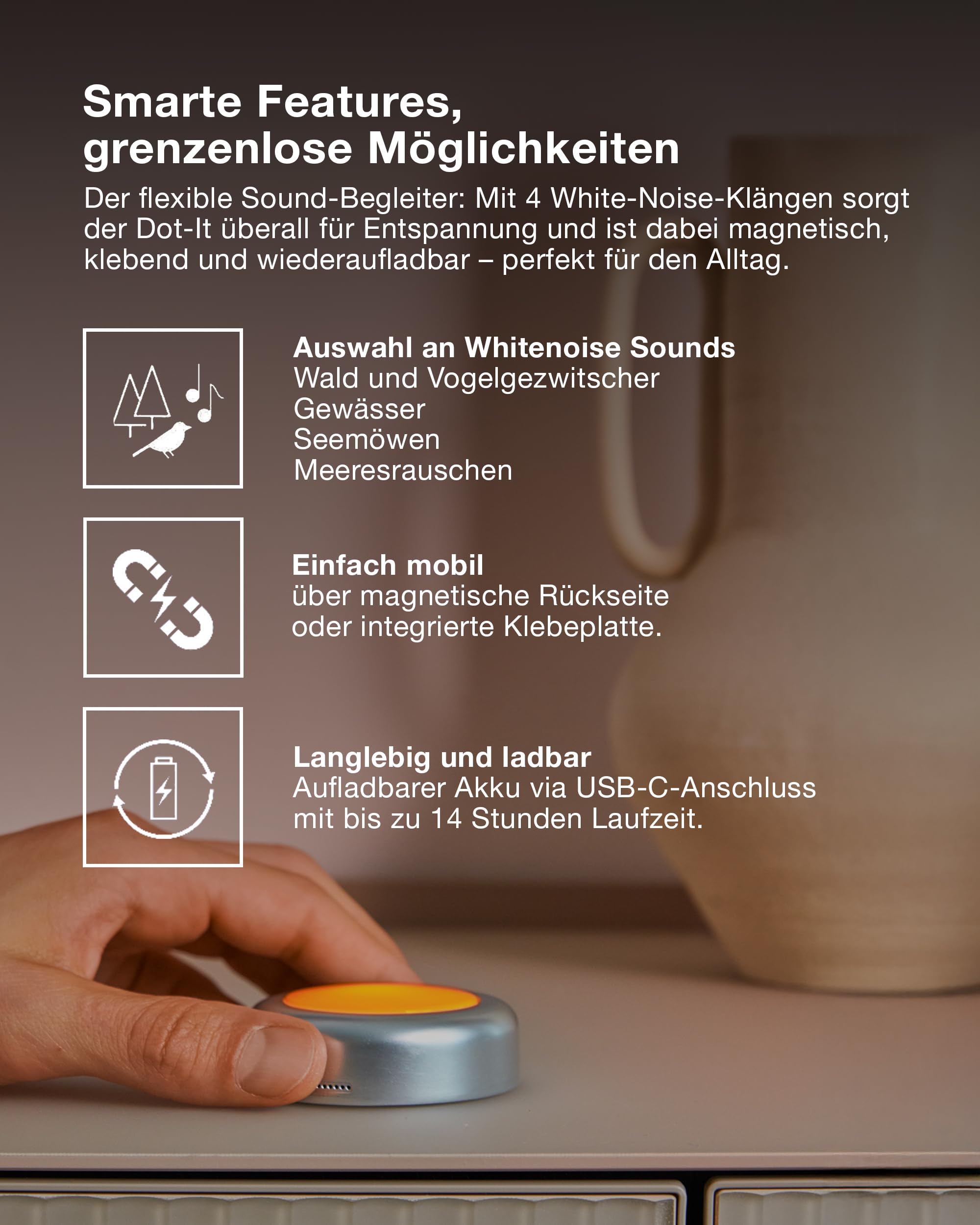 Osram SMART+ DOT-IT TWIST & SHAKE smartes Nachtlicht 16 Mio RGB Farben magnetisch 6er Set