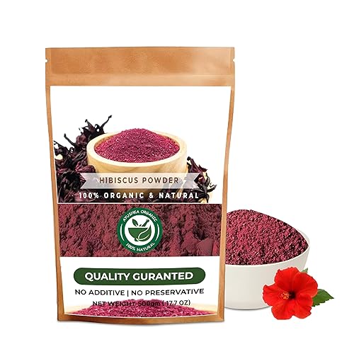 AYUSHKA ORGANIC Hibisco en polvo  Hibisco (17.7 OZ  500 gm)