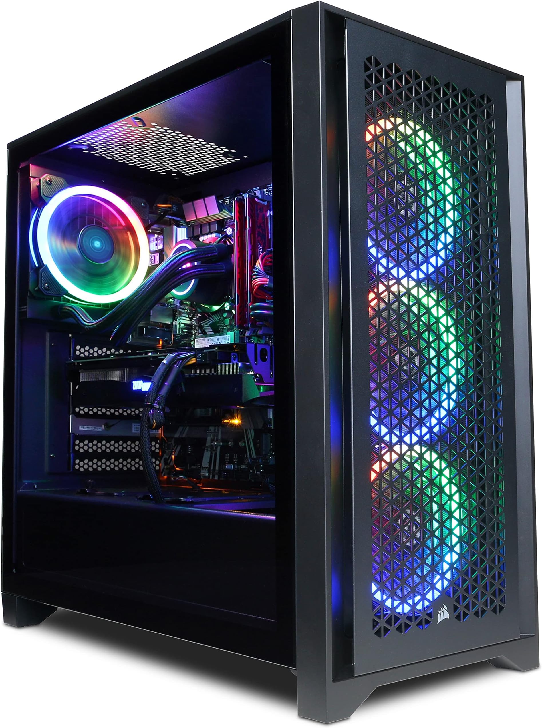 CyberPowerPC Luxe Gaming PC - AMD Ryzen 9 7900X, Nvidia RTX 4070 Super 12GB, 32GB RAM, 1TB NVMe SSD, 650W 80+ PSU, Wi-Fi, Liquid Cooling, Windows 11, Ark RGB