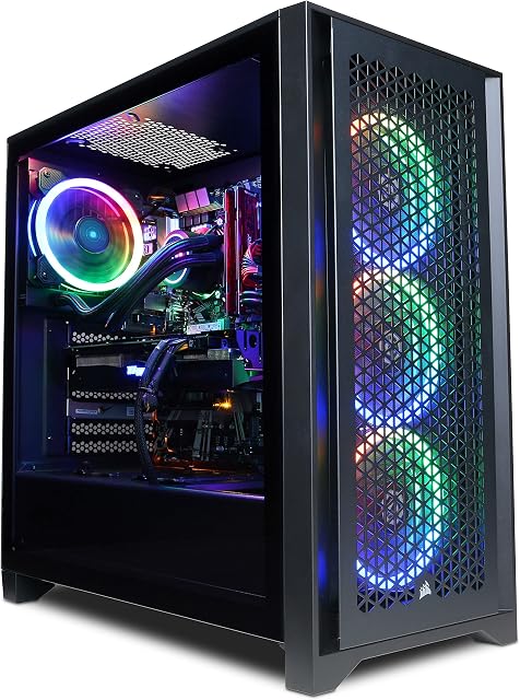 CYBERPOWERPC Luxe Gaming PC - Intel Core i9-11900KF, Nvidia RTX 3060 Ti LHR 8GB, 32GB RAM, 1TB NVMe SSD, 650W 80+ PSU, Wi-Fi, Liquid Cooling, Windows 11, 4000D Airflow