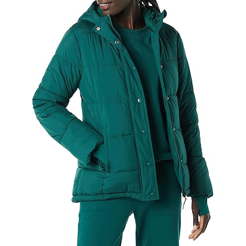 Amazon Essentials Women's Heavyweight Long-Sleeve Hooded Puffer Coat (Available in Plus Size)