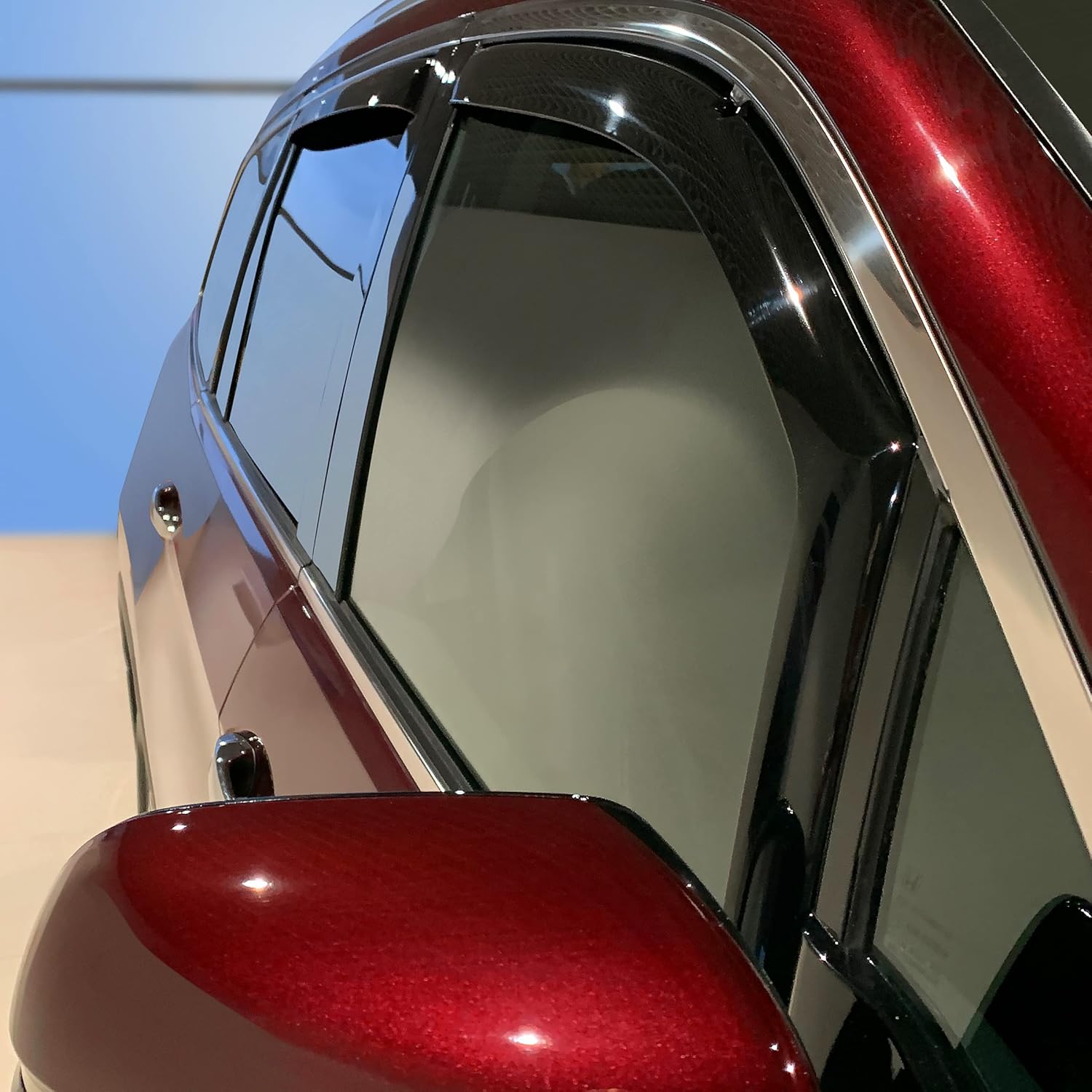 voron glass in-channel extra durable rain guards for honda pilot 2016-2022, window deflectors, vent window visors, 4 pieces - 200864 for pilot 16-22
