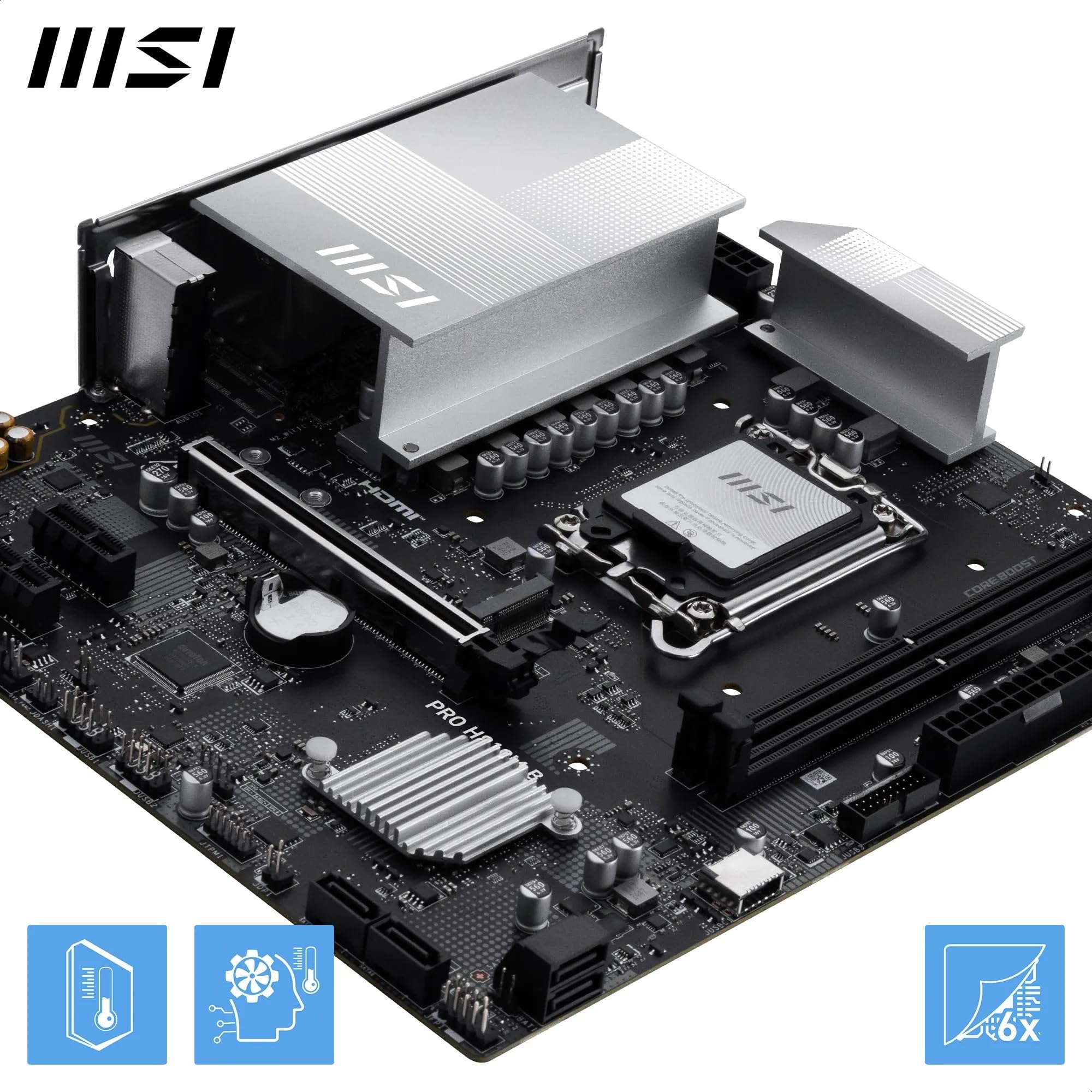Msi Pro H810M-B Scheda Madre Intel H810 Lga 1851 [socket V1] Micro Atx (msi 1851 Pro H810M-B M-Atx)