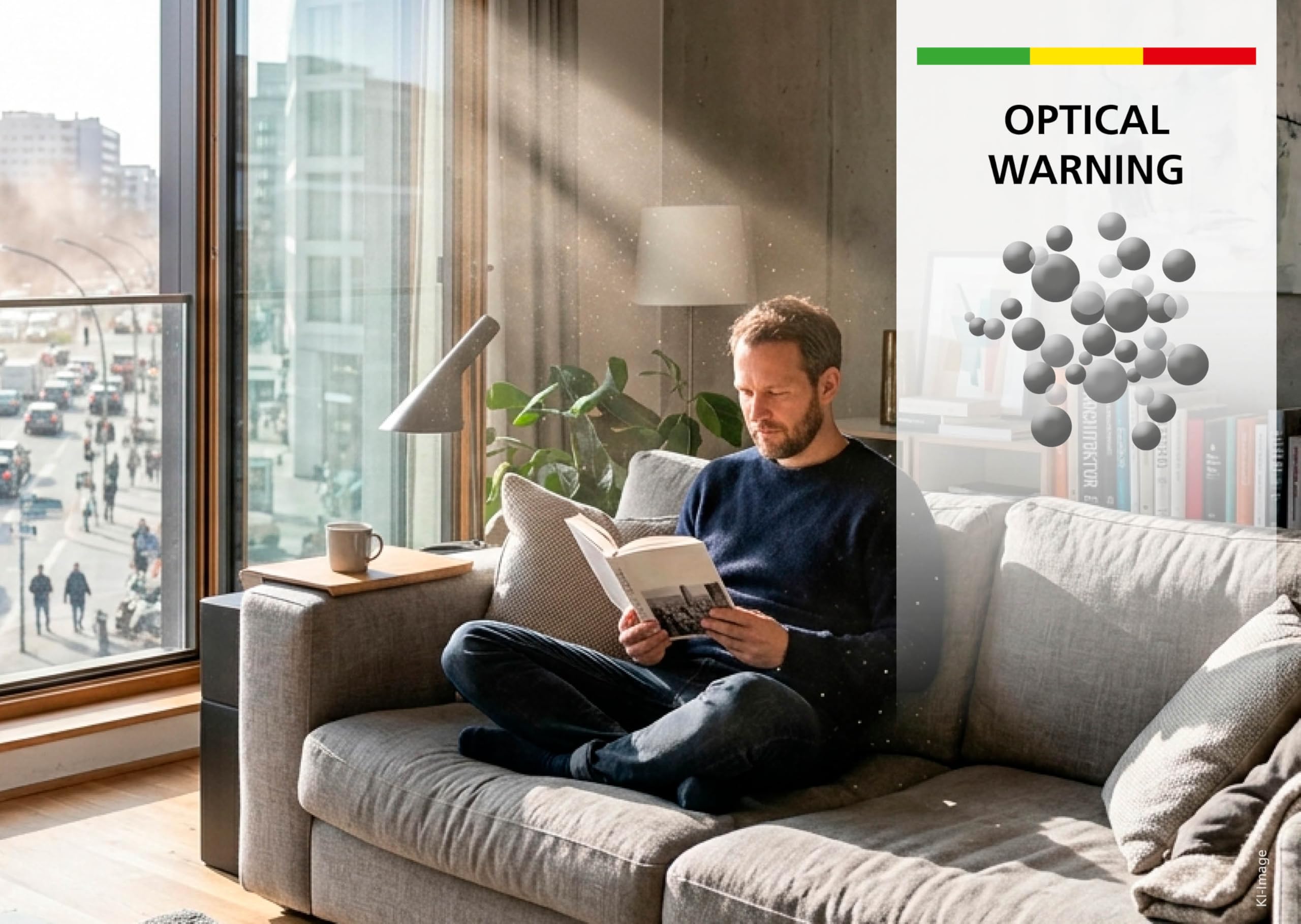 Laserliner Appareil de Mesure Particules Fines et Qualité de l'Air | Mesure Pollen et Allergènes, Moniteur d'Air Intérieur, Avec Alarme, Température et Humidité