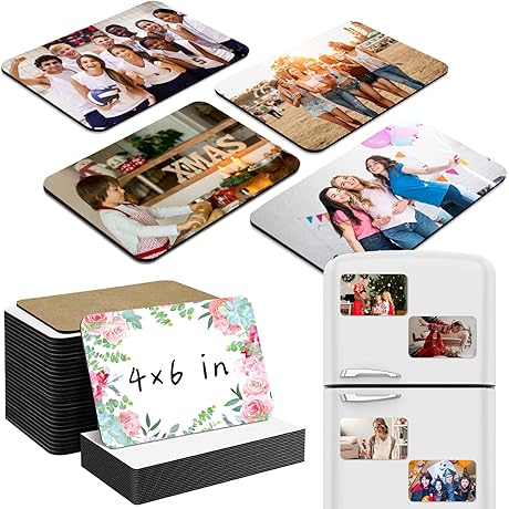 Flutesan 32 Pcs Large Sublimation Magnets Blanks 4 x 6 Inch Rectangle...