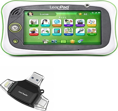 BoxWave Gadget inteligente compatible con Leapfrog LeapPad Ultimate - AllReader lector de tarjetas SD, lector de tarjetas microSD Compact USB -