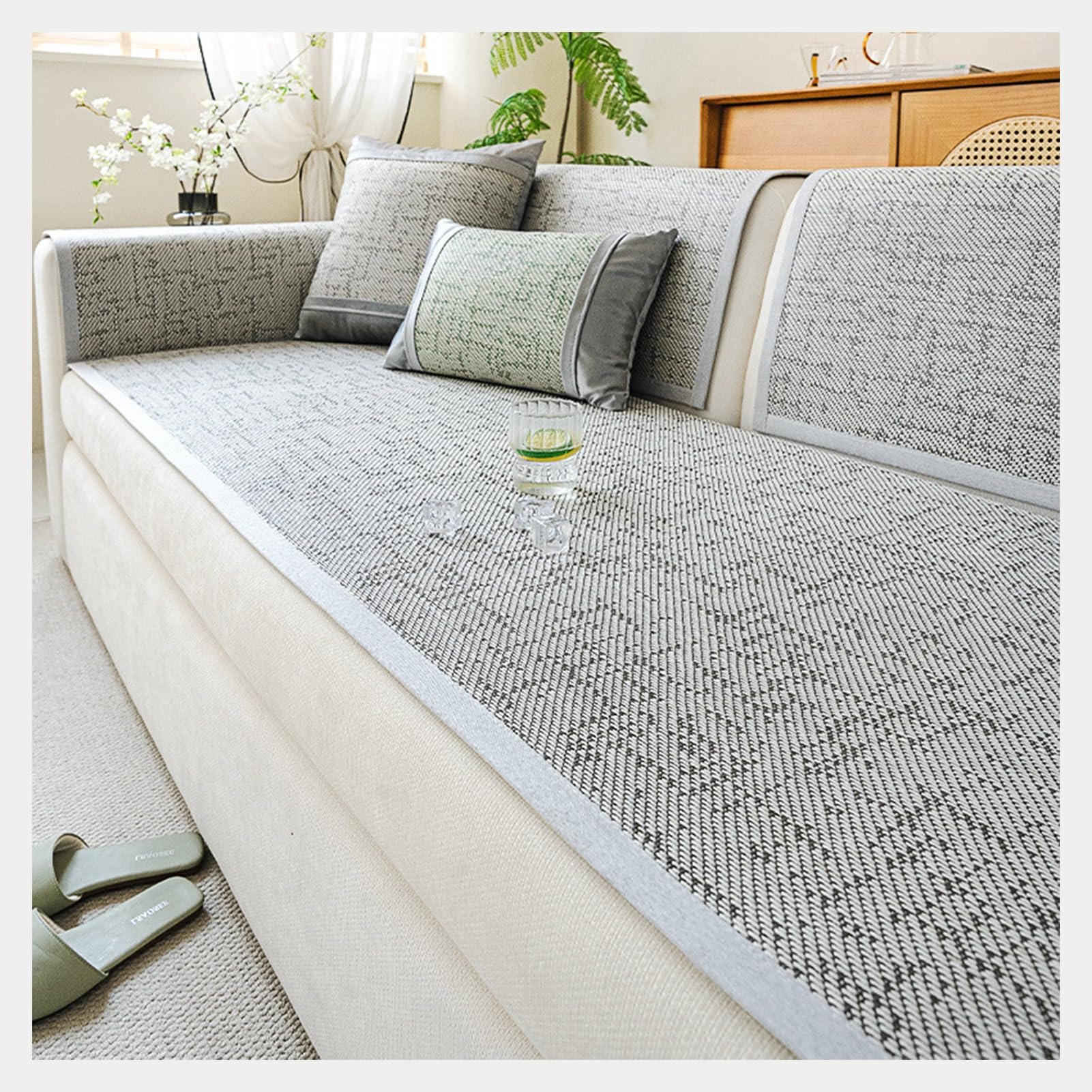 Housse de canapé en forme de L extensible et antidérapante 60x90