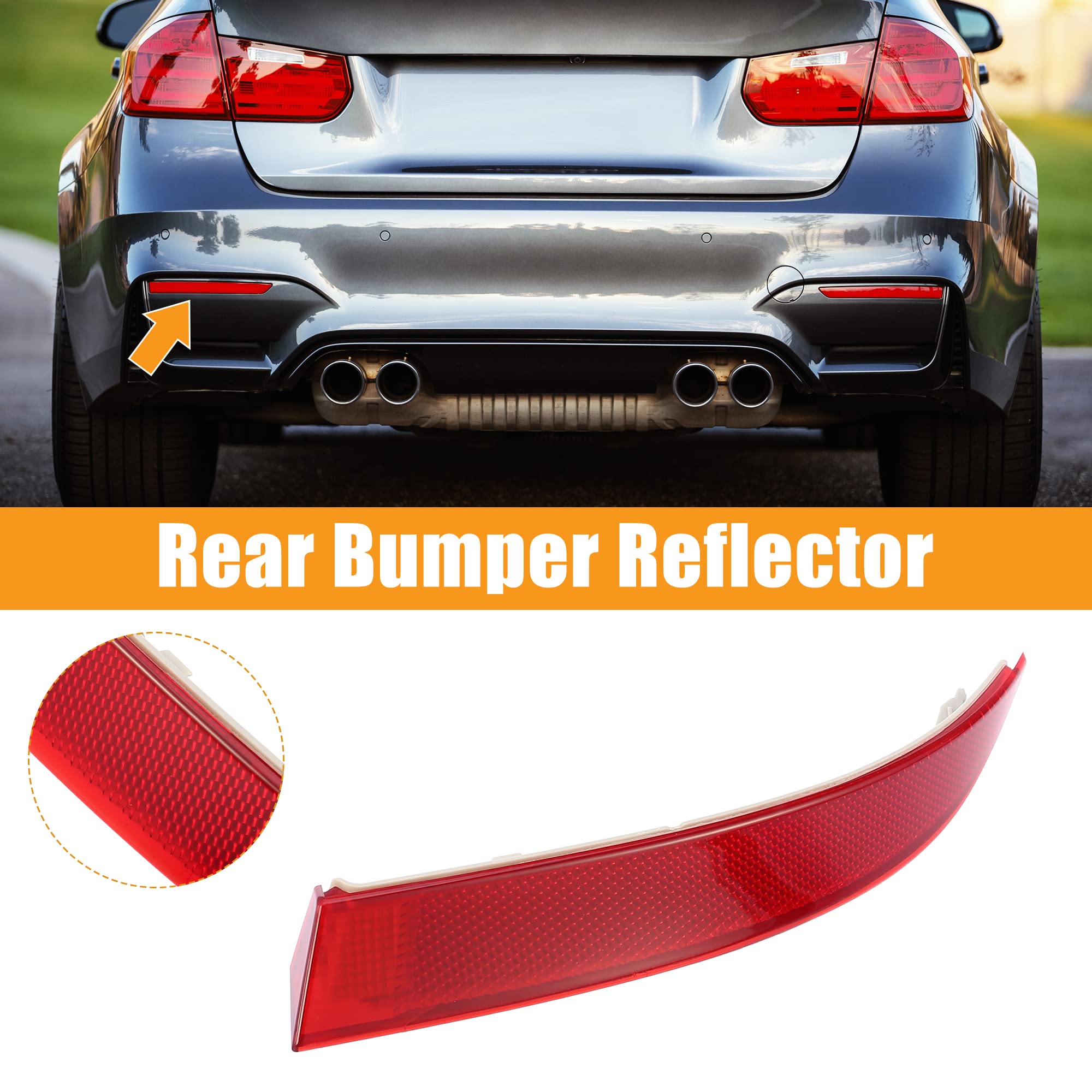 Amazon.com: X AUTOHAUX Car Rear Bumper Reflector Strip Cover Right 