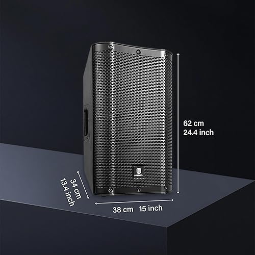Miniatura 5 de PRORECK Delta 128 Sistema de altavoces PA Bluetooth de 2400 W con mezclador alimentado por 8 canales, 2 altavoces pasivos de 12 pulgadas, soportes,