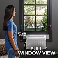 Vista 2 de GE Profile ClearView - Aire acondicionado de ventana inversor de 12,200 BTU, tecnología inversor, ultra silencioso para habitaciones grandes +