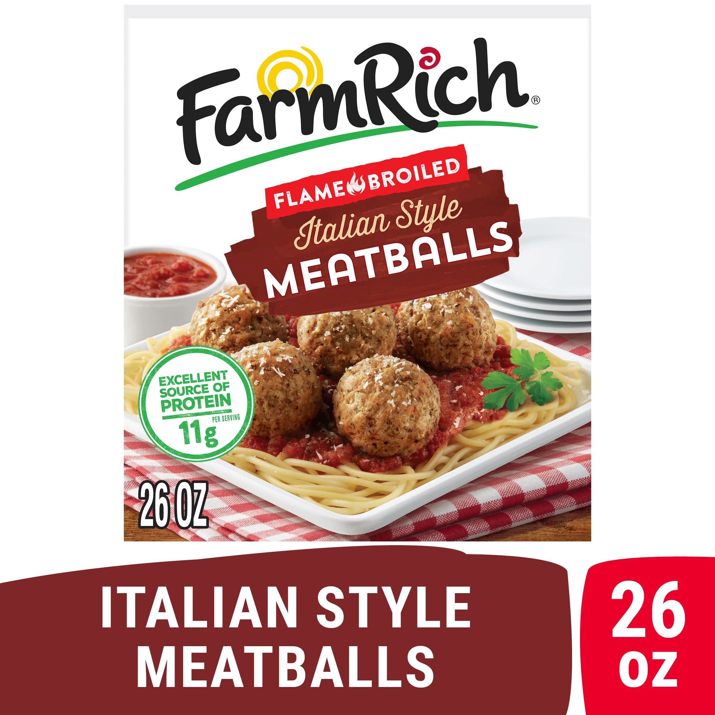 Farm Rich Italian Style Meatballs Made with Beef Pork and Authentic Bread Crumb Recipe Fully Cooked Frozen 26 — view 4