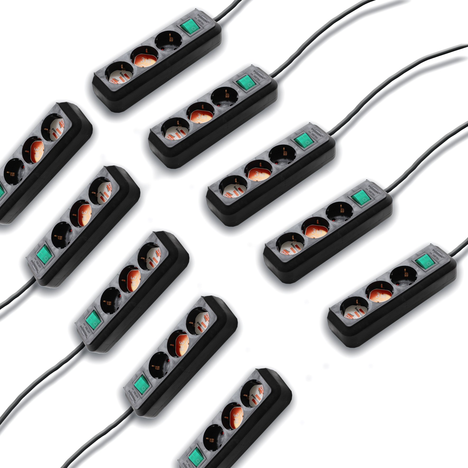 Brennenstuhl Barre multiprise Eco-Line avec Interrupteur 3 Prises 3 m