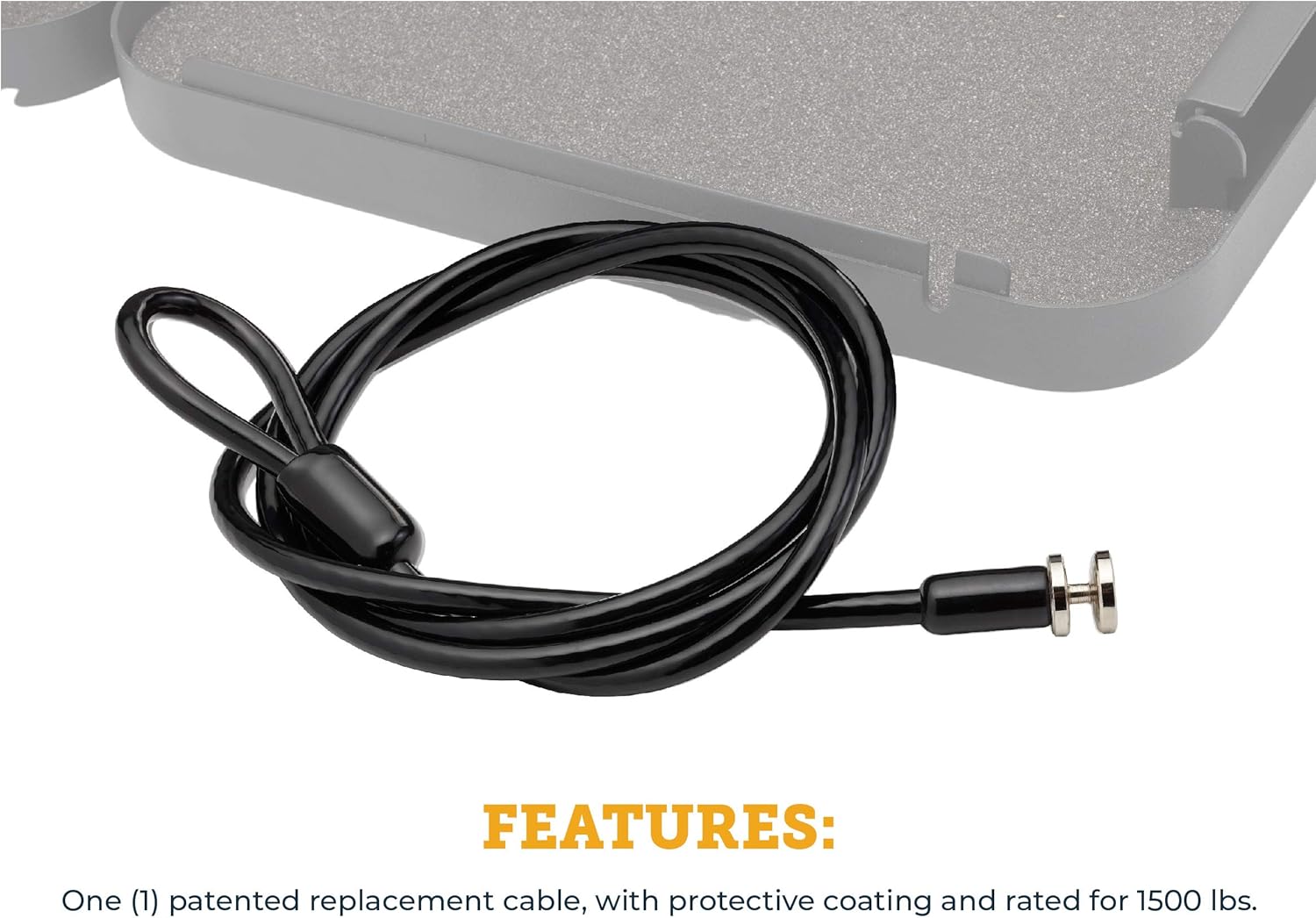 SnapSafe Lock Box Replacement Cable, 75280, Compatible with all SnapSafe Lock Boxes, Portable Gun Safes and Cases