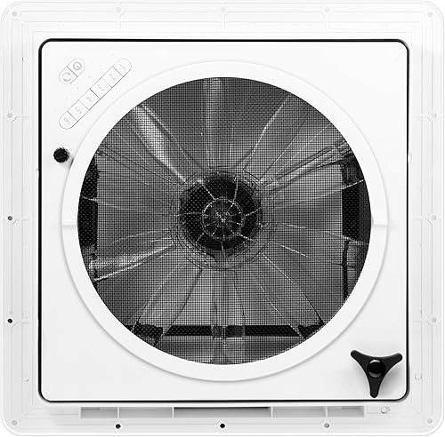 Miniatura 6 de Starvent Ventilador de ventilación de techo RV de 6 velocidades, reversible, color blanco