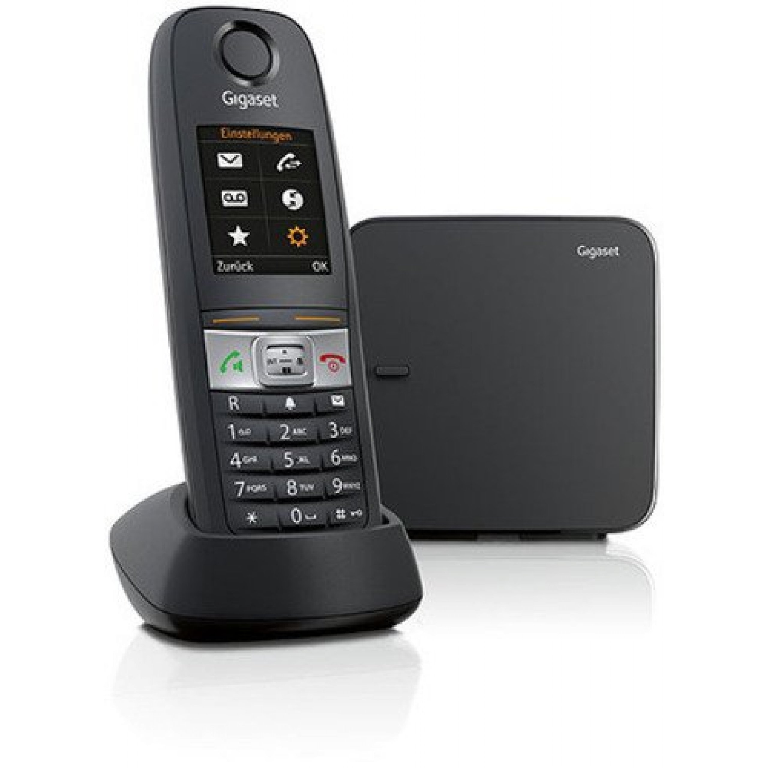 Gigaset E630 A Dect-Schnurlostelefon mit Anrufbeantworter, wasserdicht, staubgeschützt, stoßfest (IP65), schwarz