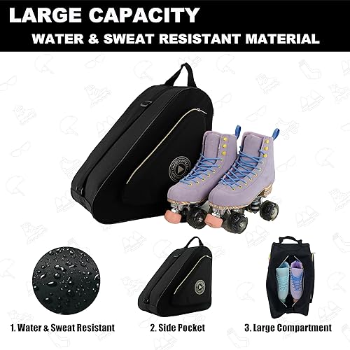 Miniatura 6 de Bolsa de patinaje para patines de hielo, en línea, patines y cuádruples - Niños y adultos