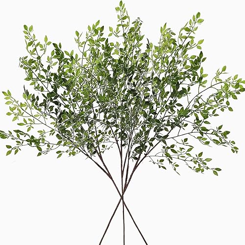 Miniatura 1 de 3 tallos artificiales de 43.3 pulgadas para florero, ramas sintéticas, tallos de plantas verdes para relleno de jarrón, ramitas de ficus