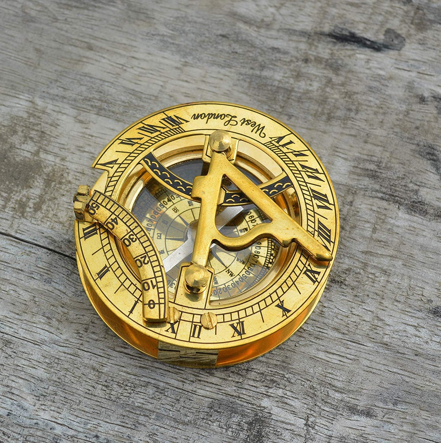2.5" Sundial Compass - Solid Brass Sundial