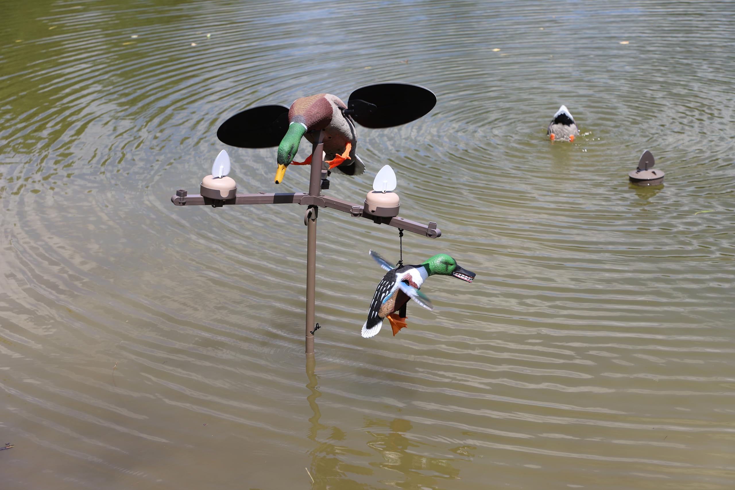 MOJO Outdoors Decoy Pole Dancer | può Contenere Fino a 10 Esche | Supporto per Esche per Colombe, Anatre e piccioni | Attrezzatura da Caccia Altamente Portatile