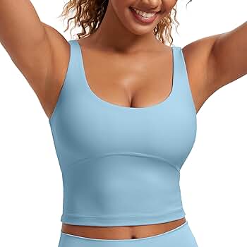 CRZ YOGA Womens Butterluxe U Back Longline Sports Bra