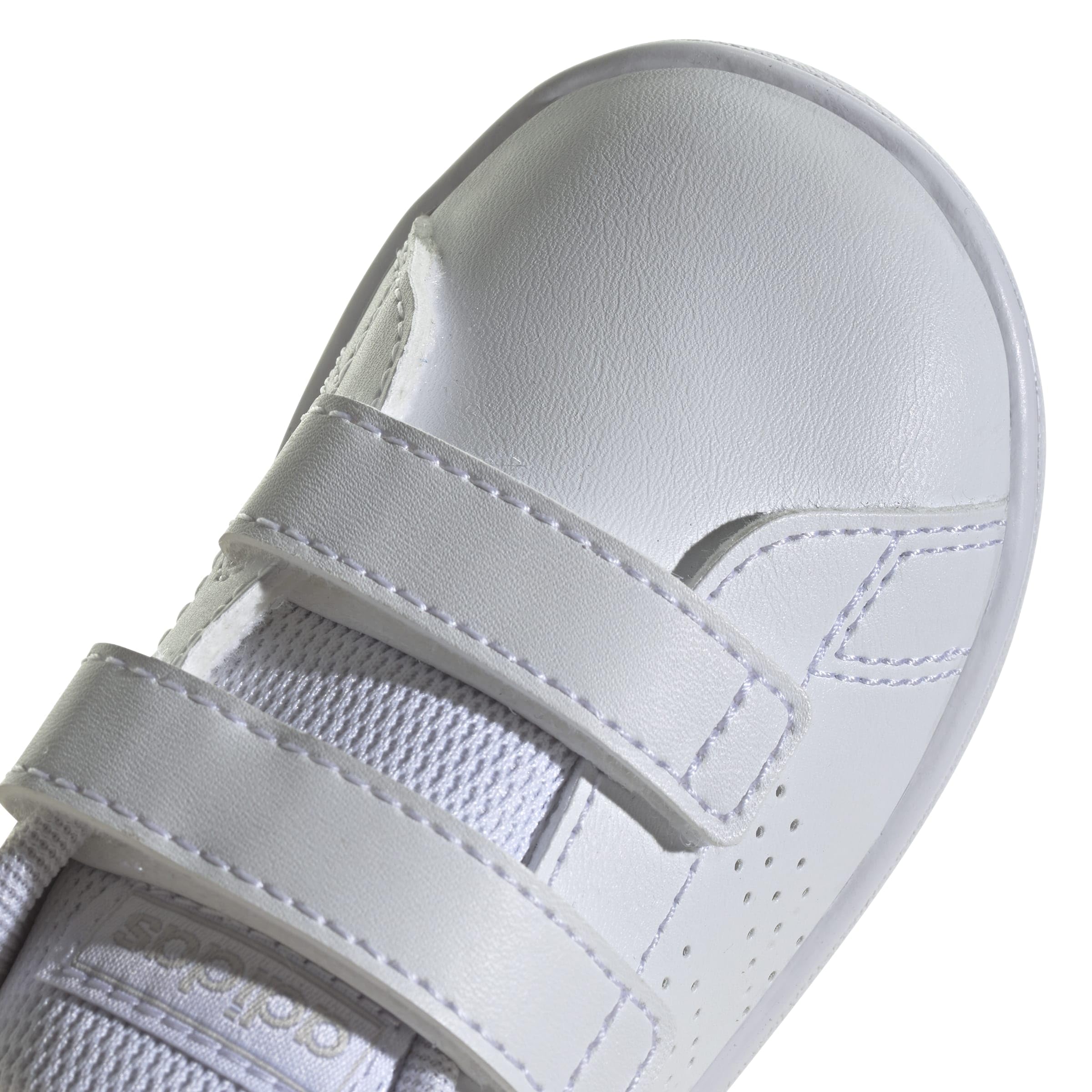 adidas Uniseks - niemowleta Advantage Lifestyle Court Two Hook-And-Loop Shoes, ftwr white/ftwr white/grey one, 26 EU