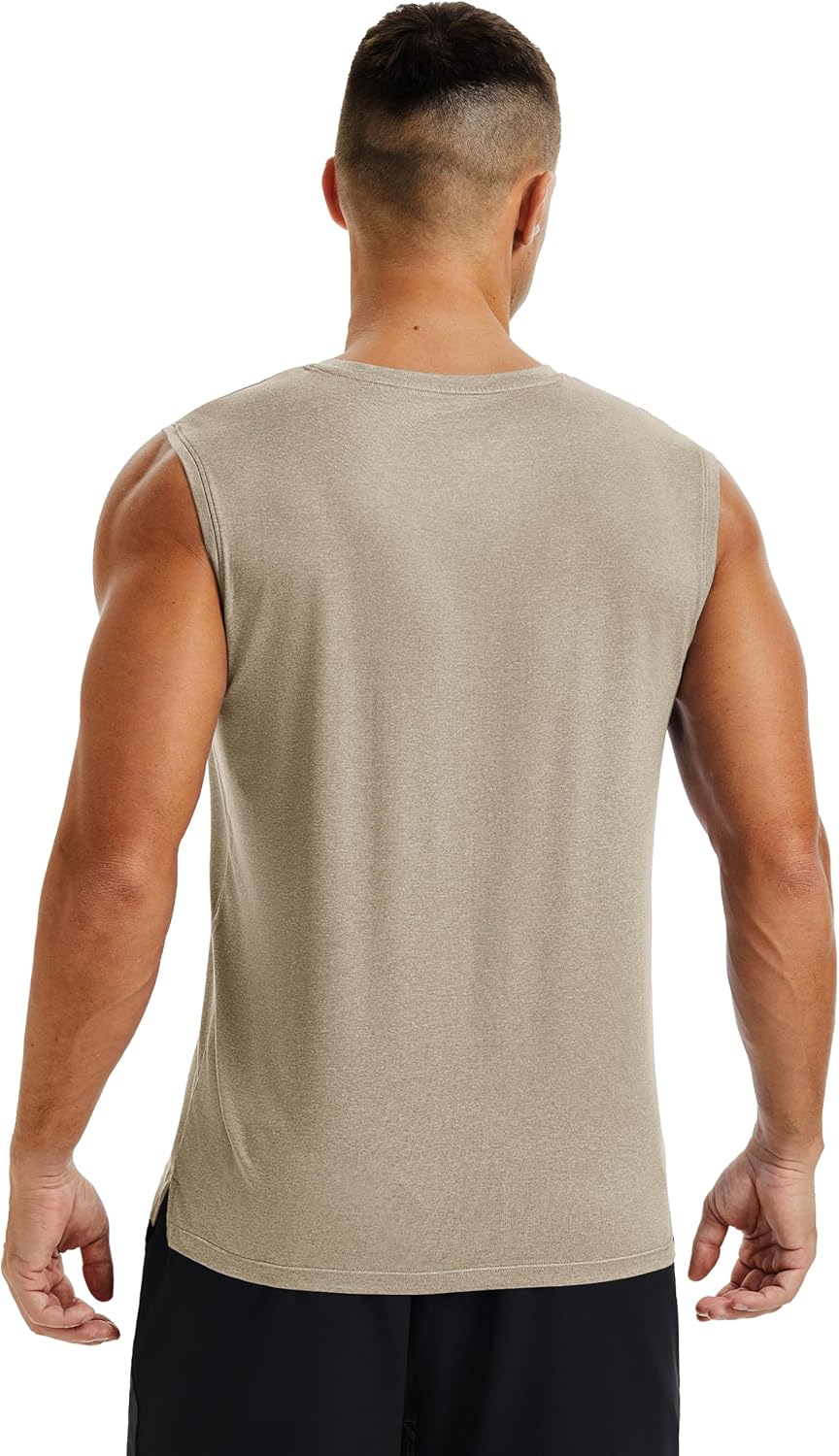 MAGCOMSEN Men's Tank Tops Moisture Wicking Workout Quick Dry Athletic Gym Muscle Running Sleeveless Shirts - Image 2